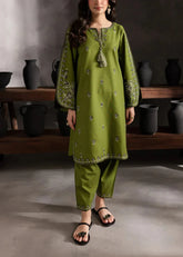 Grace Z-(S1095)- Stitched Embroidered 2PC Lawn Dress.
